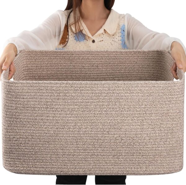 🧺 Cesta de Almacenamiento de Cuerda de Algodón OIAHOMY – Estilo y Funcionalidad para Tu Hogar
