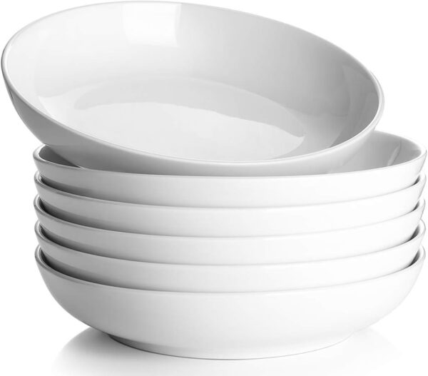 🍲 Juego de Tazones de Porcelana Profundos de 30 oz – Versatilidad y Elegancia para Tu Mesa